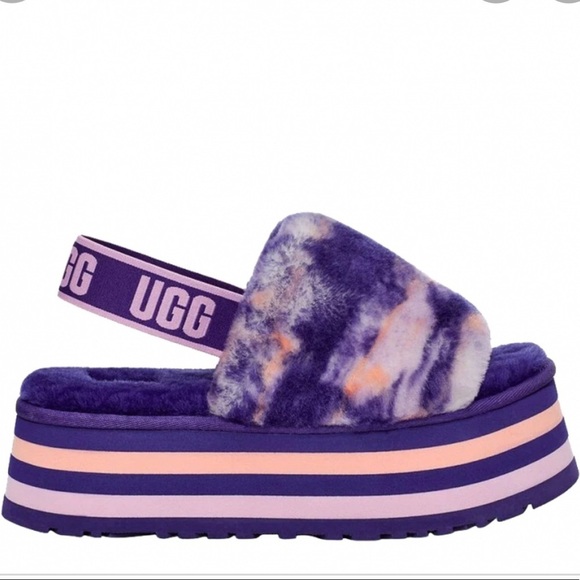 New UGG Women's Disco Marble Slides: Violet-Night size 7 - Picture 1 of 10